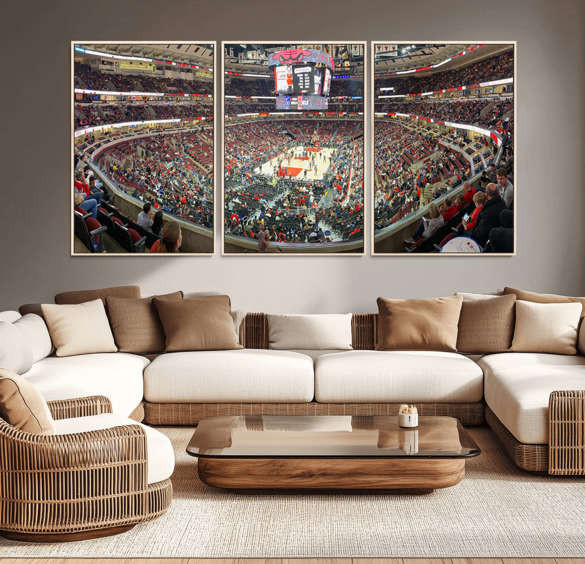 United Center Chicago Bulls Stadium Wall Art Canvas Print