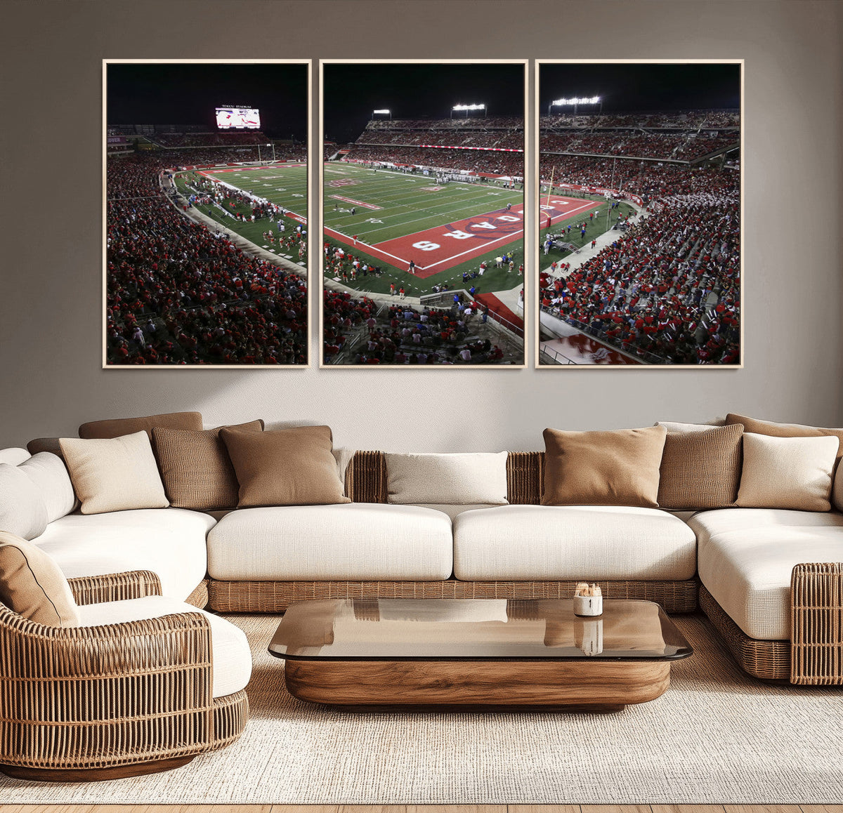 Houston Cougars Football Team Print - Houston TDECU Stadium