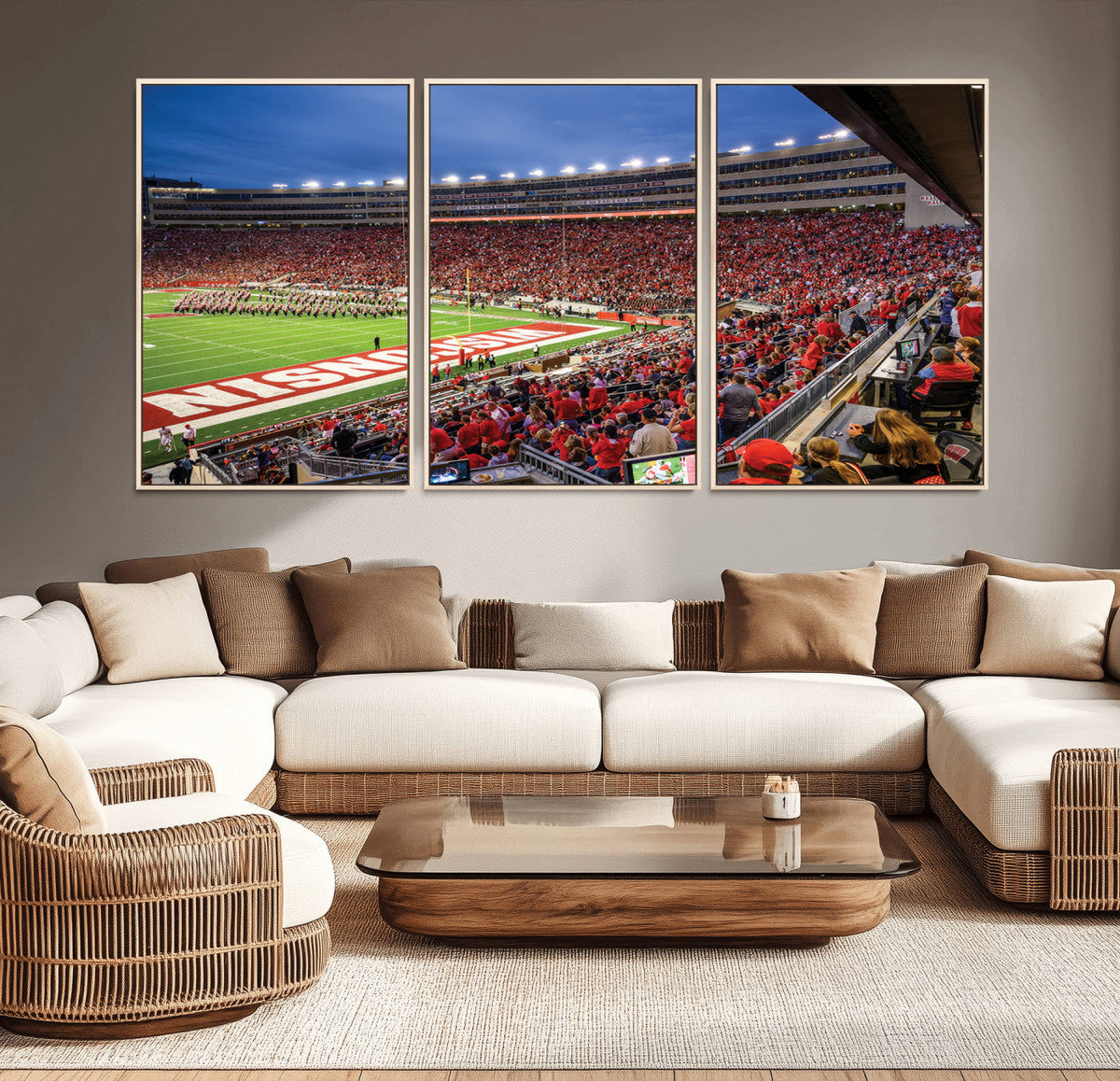Wisconsin Badgers Football Team Print - Madison Camp Randall