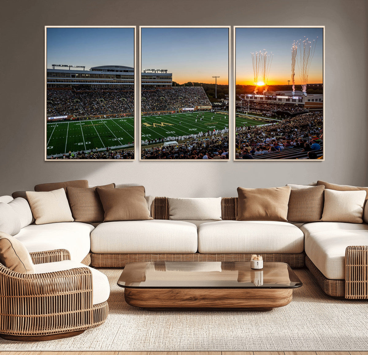 Demon Deacons Football Team Print Canvas- Winston-Salem