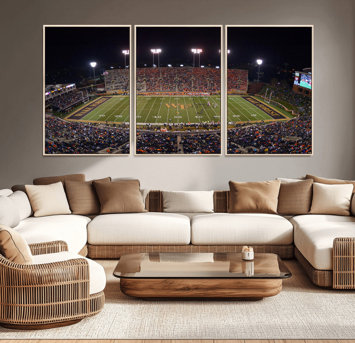 Demon Deacons Print Canvas, Football Team Print -