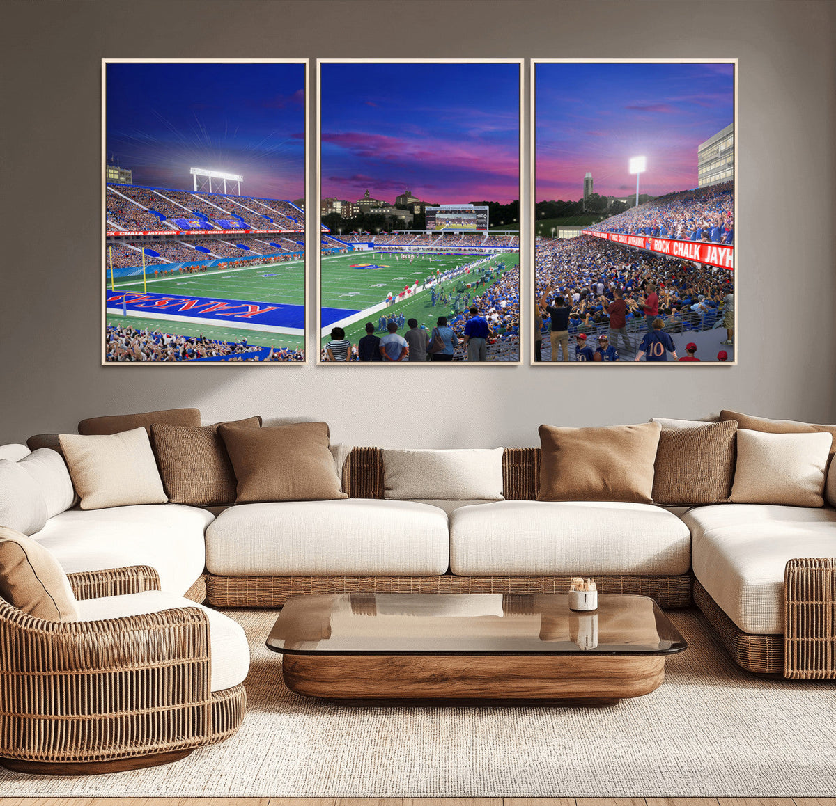 University of Kansas Jayhawks Football Team Print Canvas-
