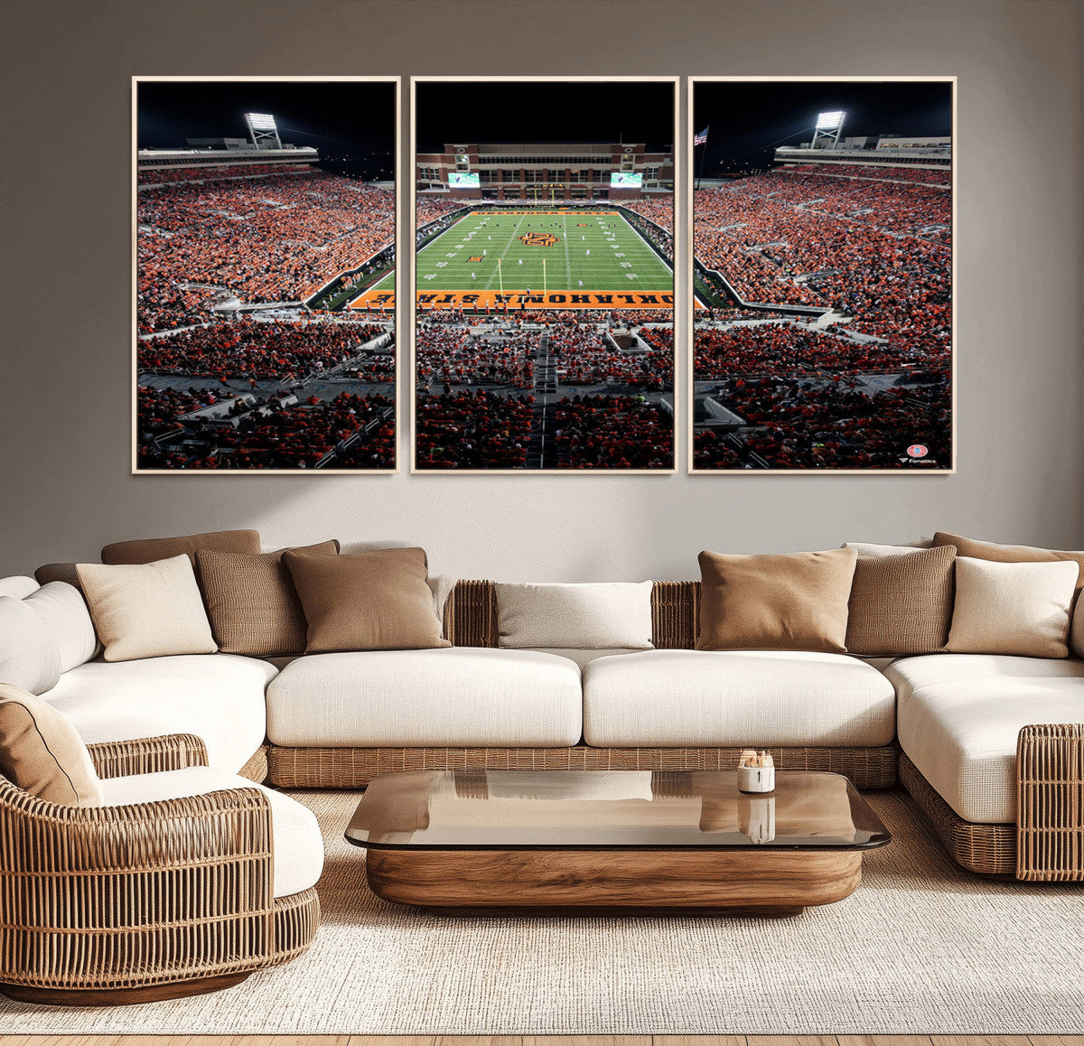 Oklahoma State Cowboys Canvas Print, Football Team Print -