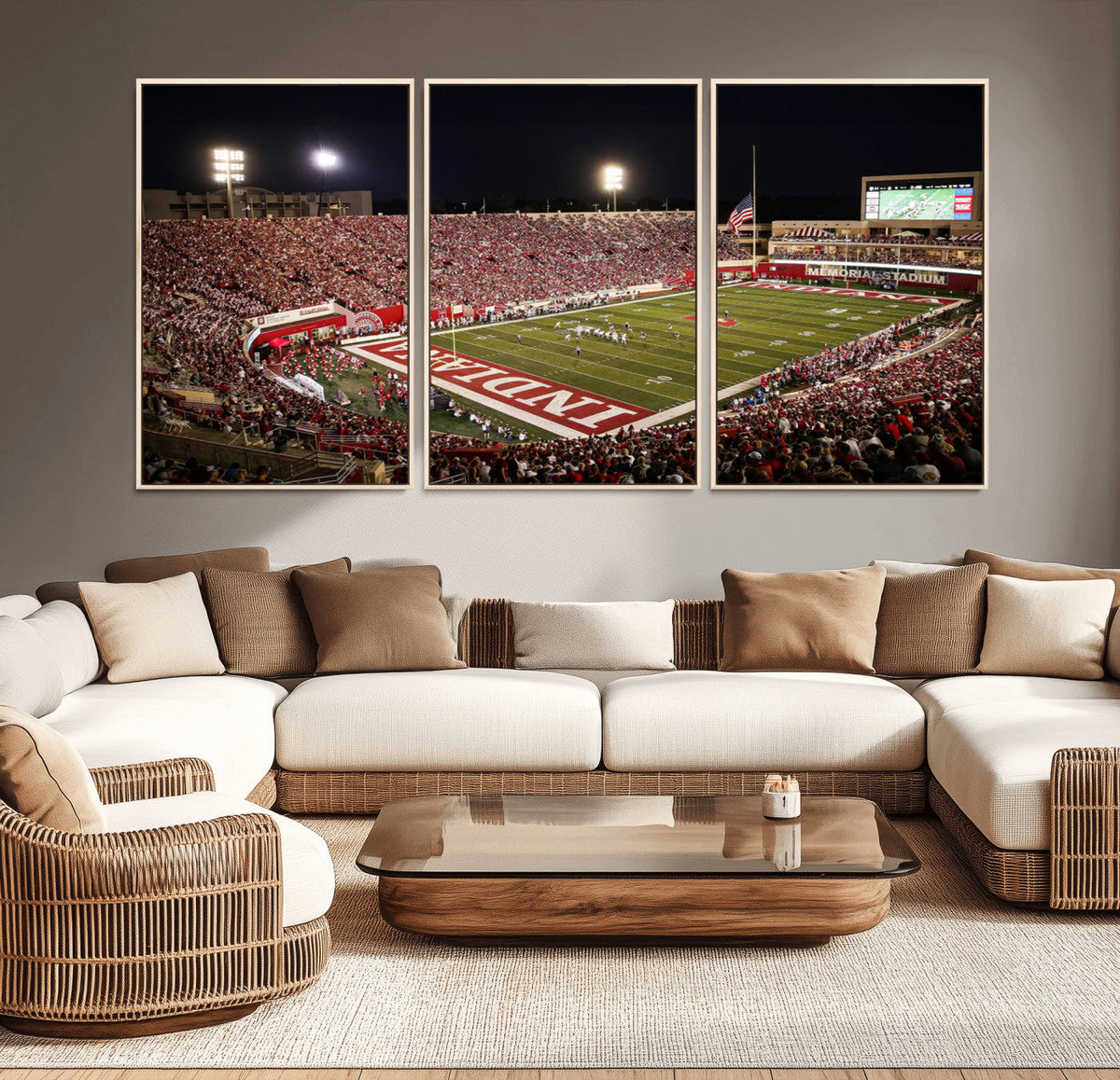 Indiana University Hoosiers Football Team Print Canvas -