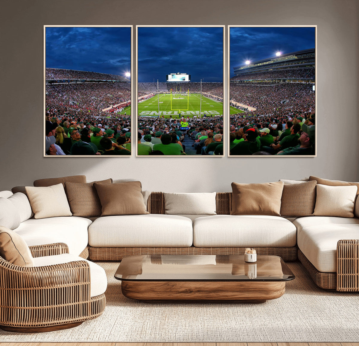 Michigan State Spartans Football Team Print - East Lansing