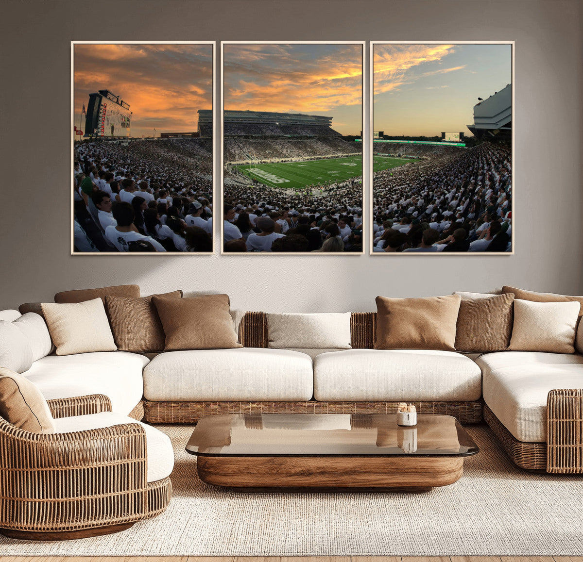 Michigan State Spartans Football Team Print - East Lansing