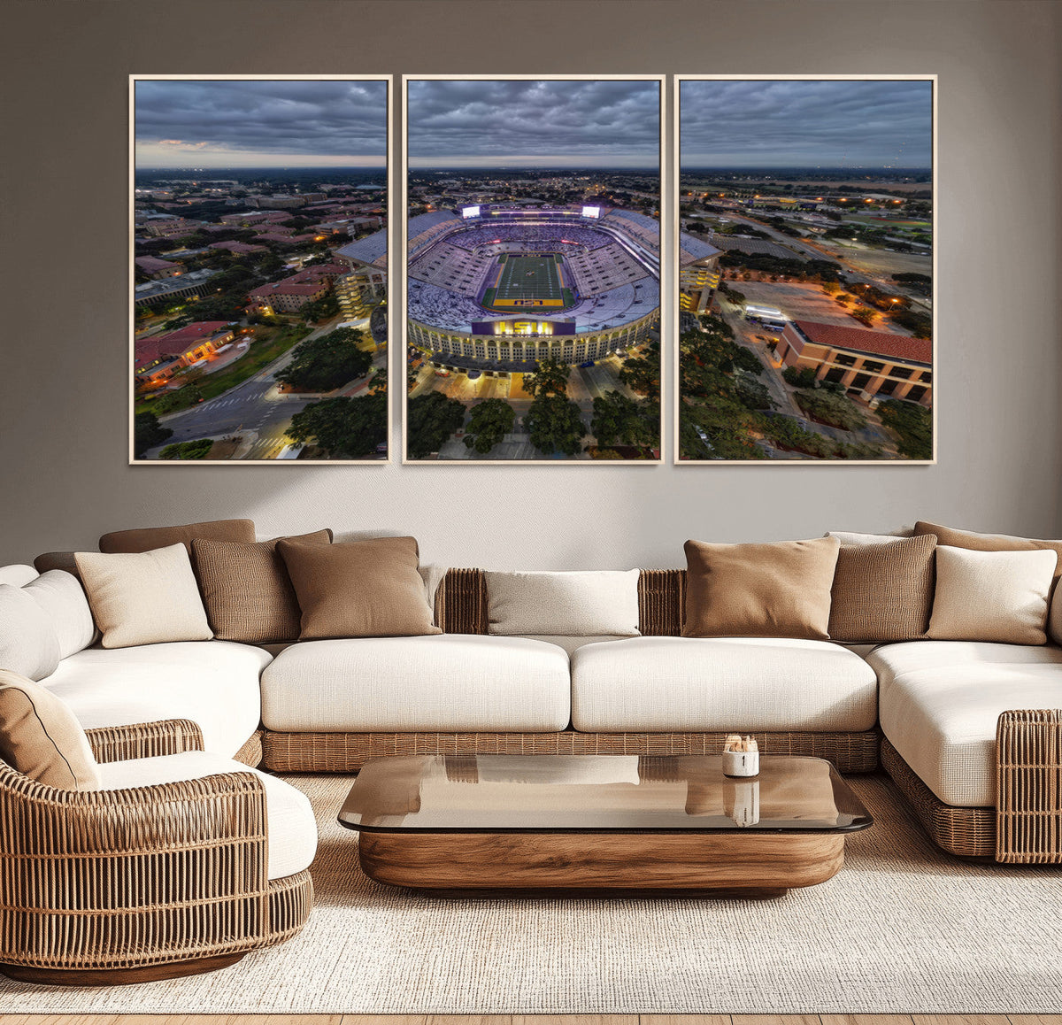 The Louisiana State University Tigers Football Team Print -