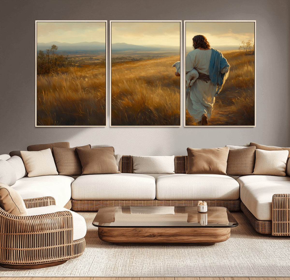 Jesus the Good Shepherd Wall Art Canvas Print -