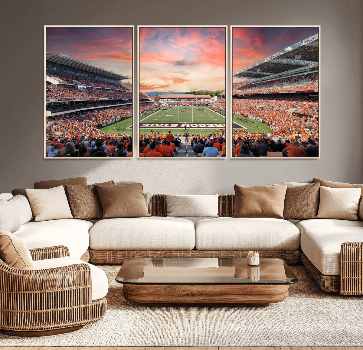 Oregon State Beavers Football Team Print - Corvallis Reser