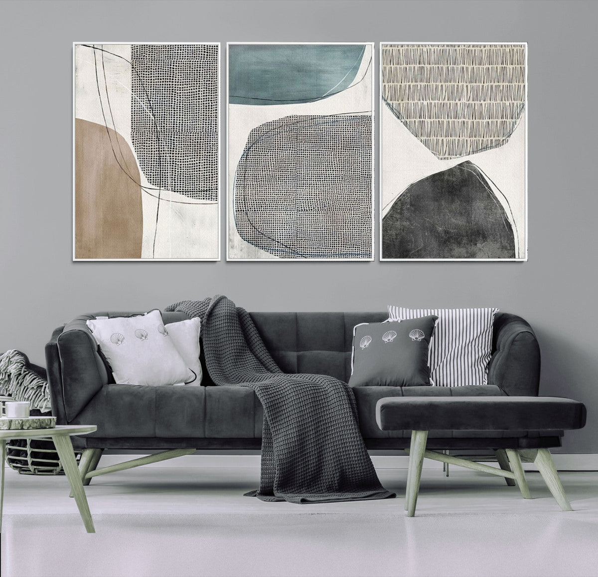 Canvas Print Wall Art Abstract Art Boho, Framed Boho Decor