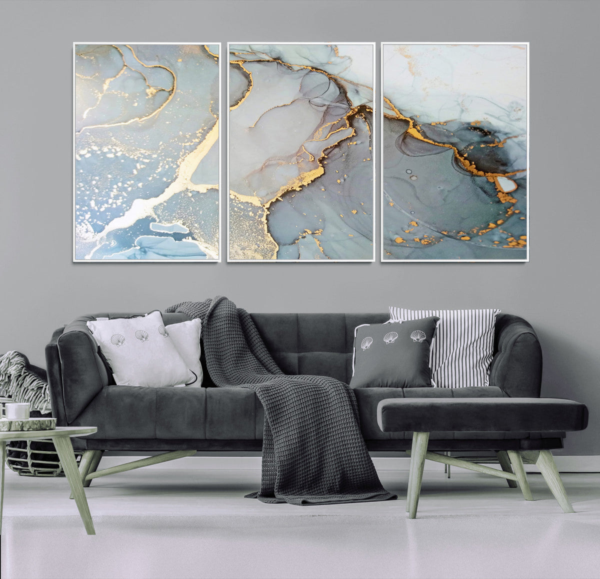 Large Abstract Marble Wall Art Canvas Print for Living Room