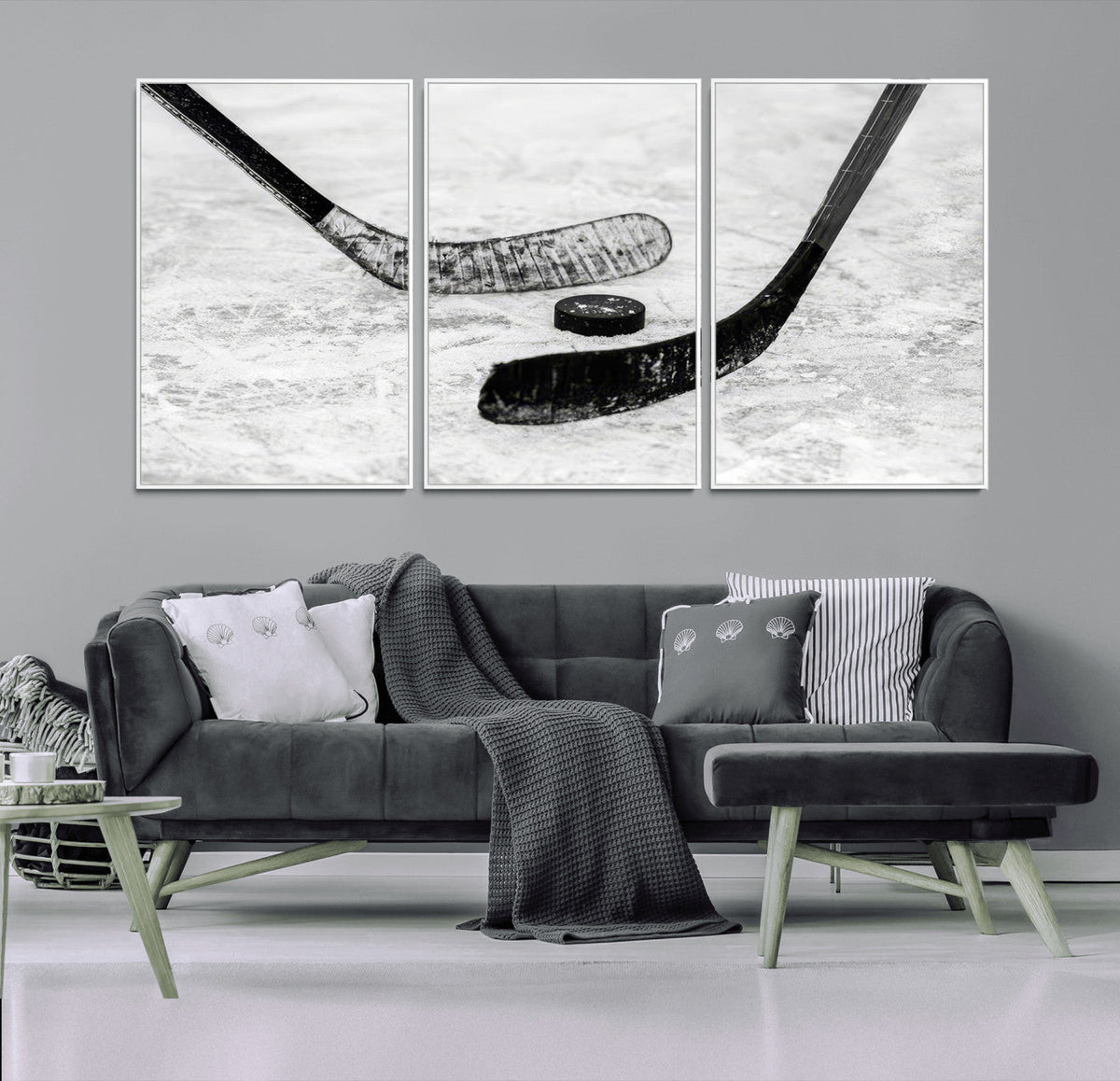 Winter Ice Hockey Sport Canvas Wall Art Print - Hockey Wall