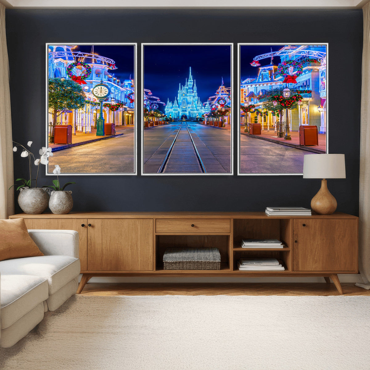 Disney Wall Art | Castle Large Wall Art Disney Magic Kingdom