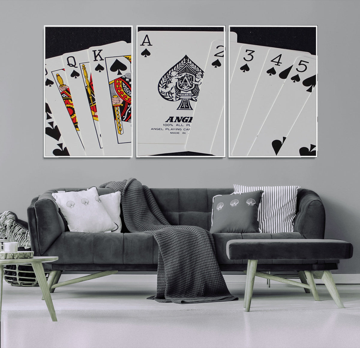 Poker Wall Art - Playing Cards Canvas Wall Art Print - Ace