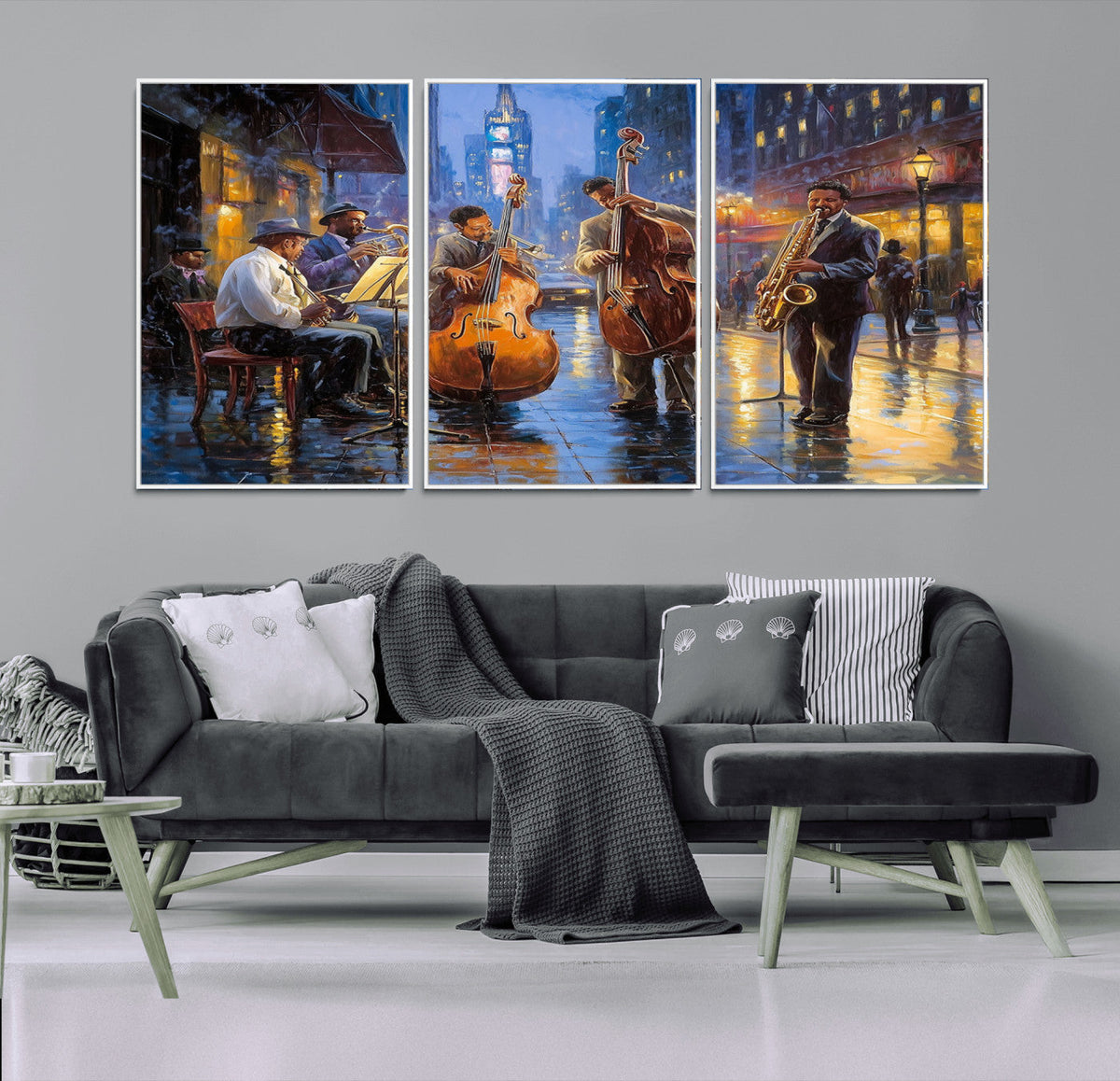 Colorful Jazz Wall Art - African American Music Canvas Print