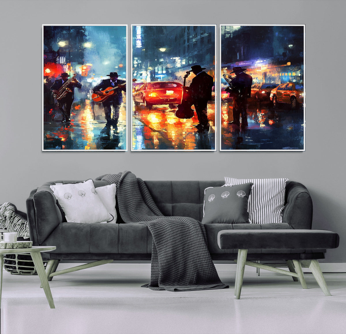 African American Jazz Canvas Wall Art Print – Abstract Music
