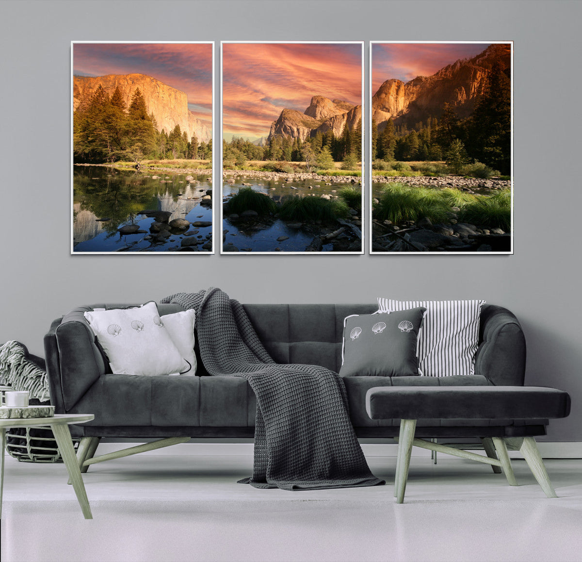 Yosemite Valley Wall Art, El Capitan Sunset Canvas Print,