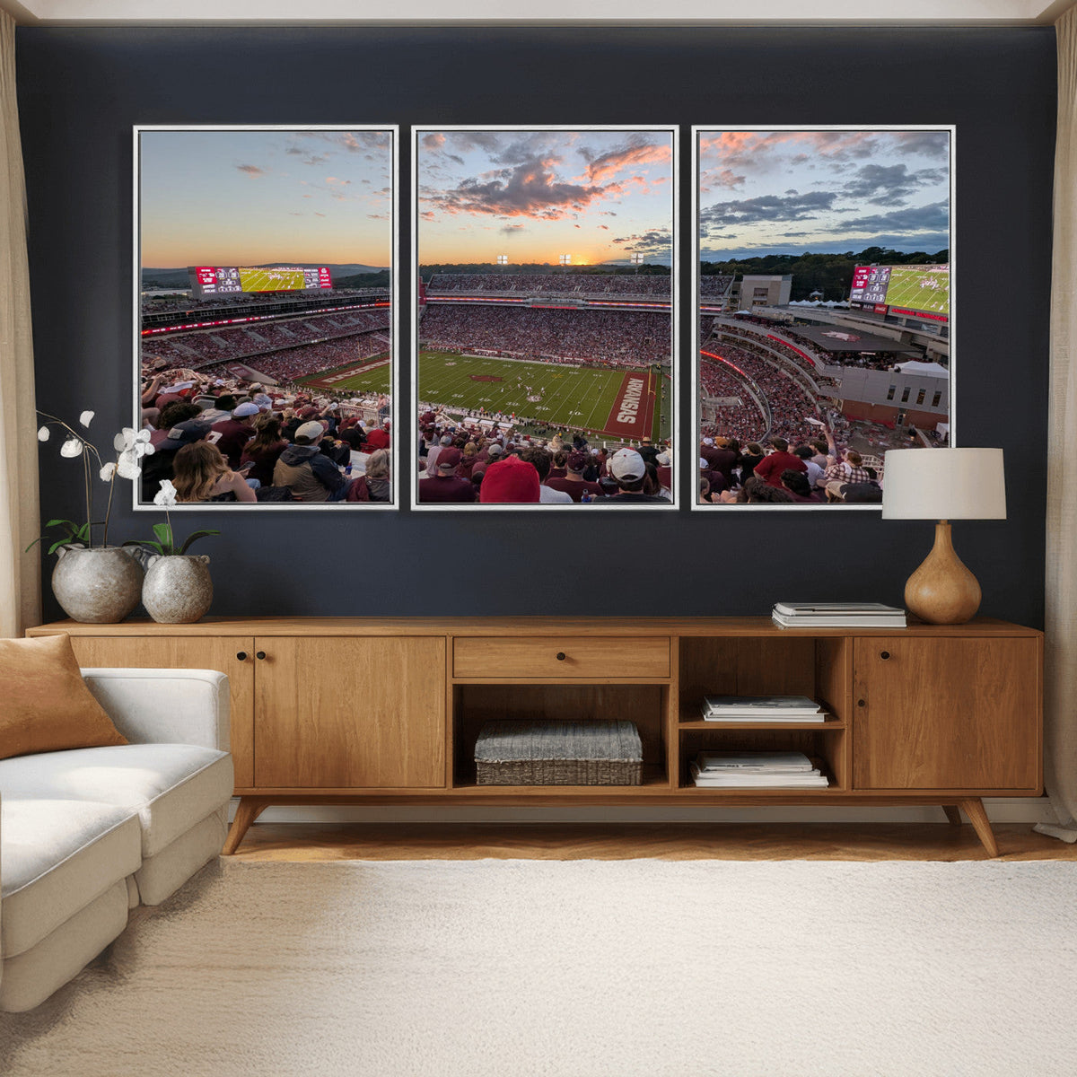 Donald W. Reynolds Razorback Stadium Wall Art Canvas Print –
