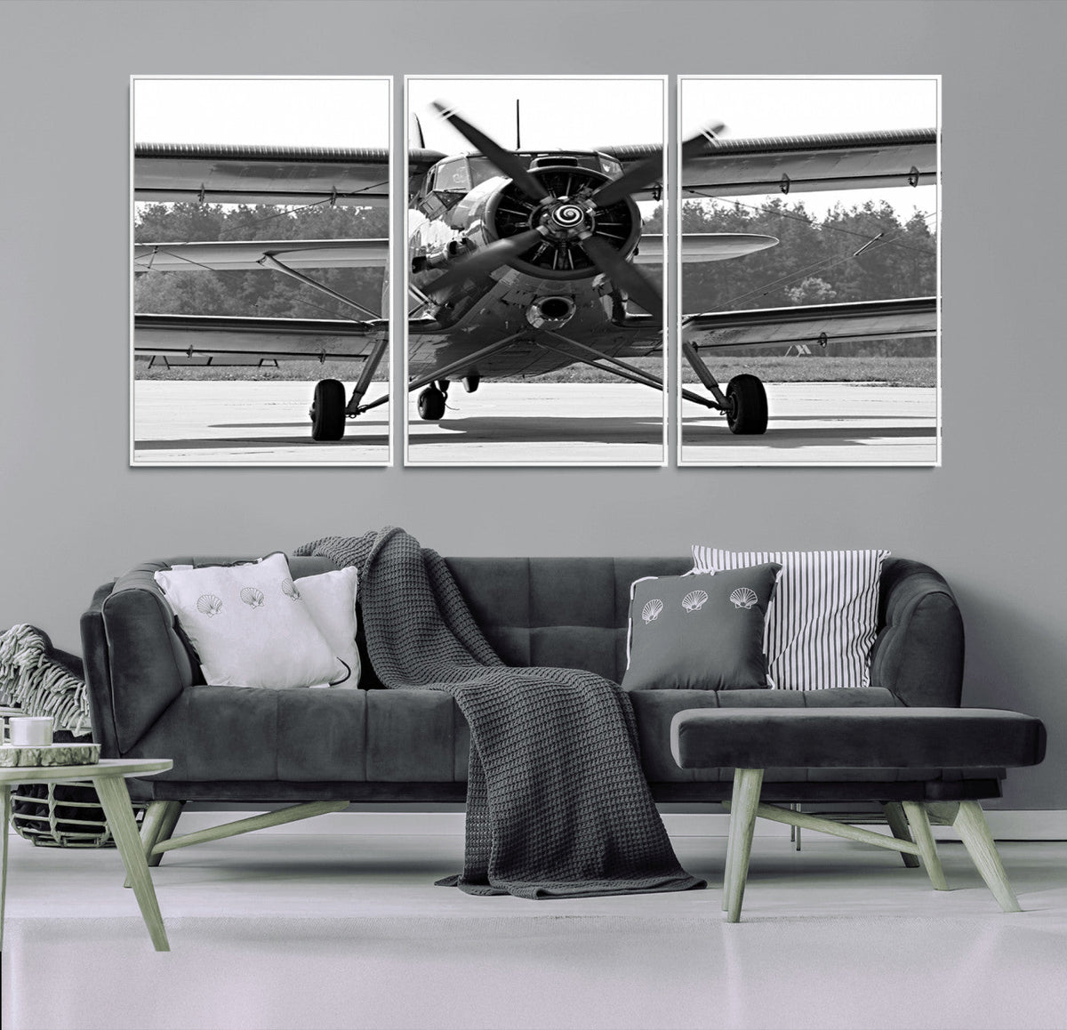 Wall Art Old War Plane Canvas Print