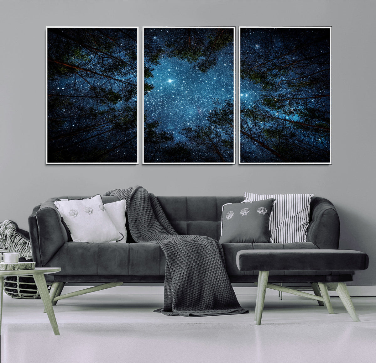 Forest and Stars Wall Art Canvas Print