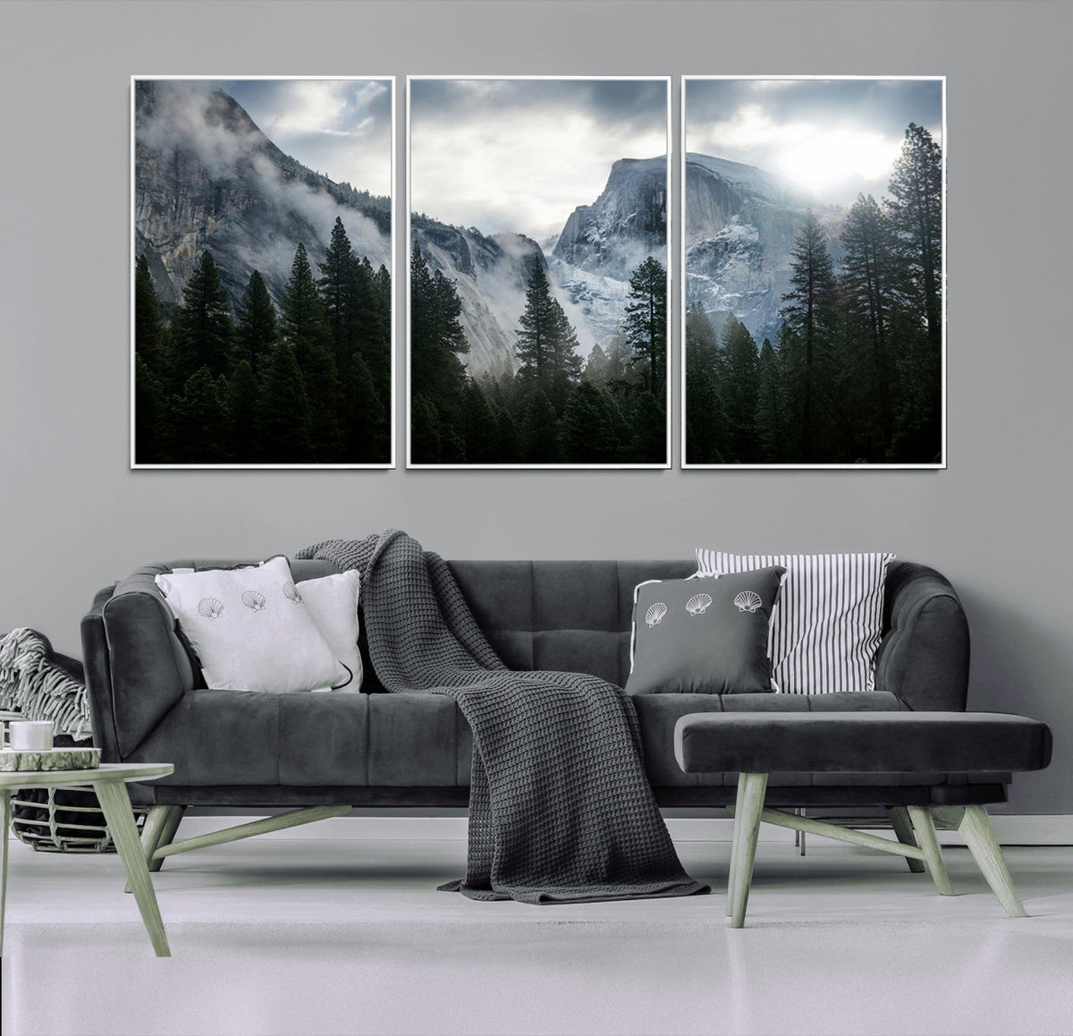 Yosemite National Park El Capitan Foggy Mountain Wall Art |