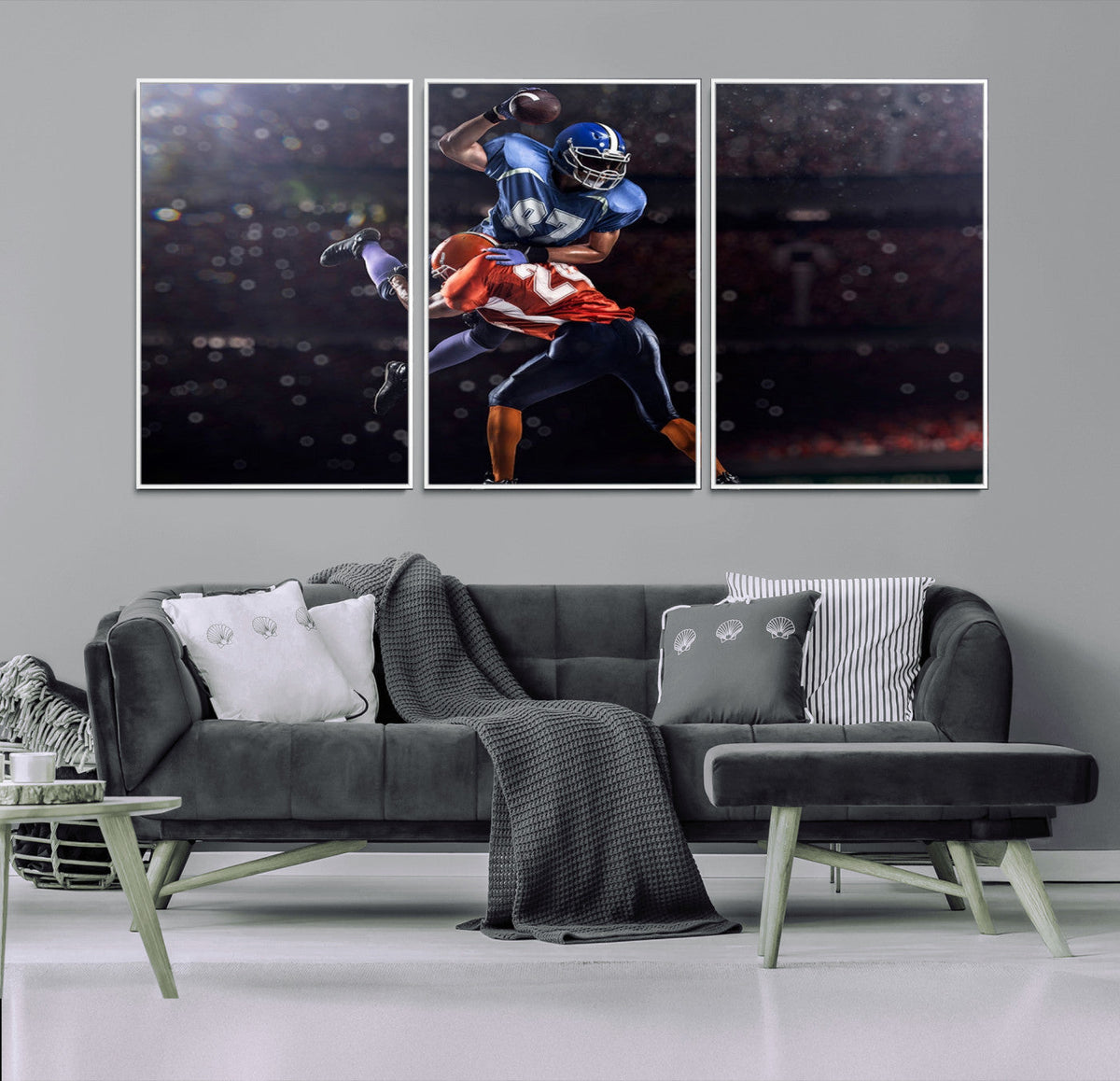 American Football Wall Art Canvas Print, Stadium Sport Wall