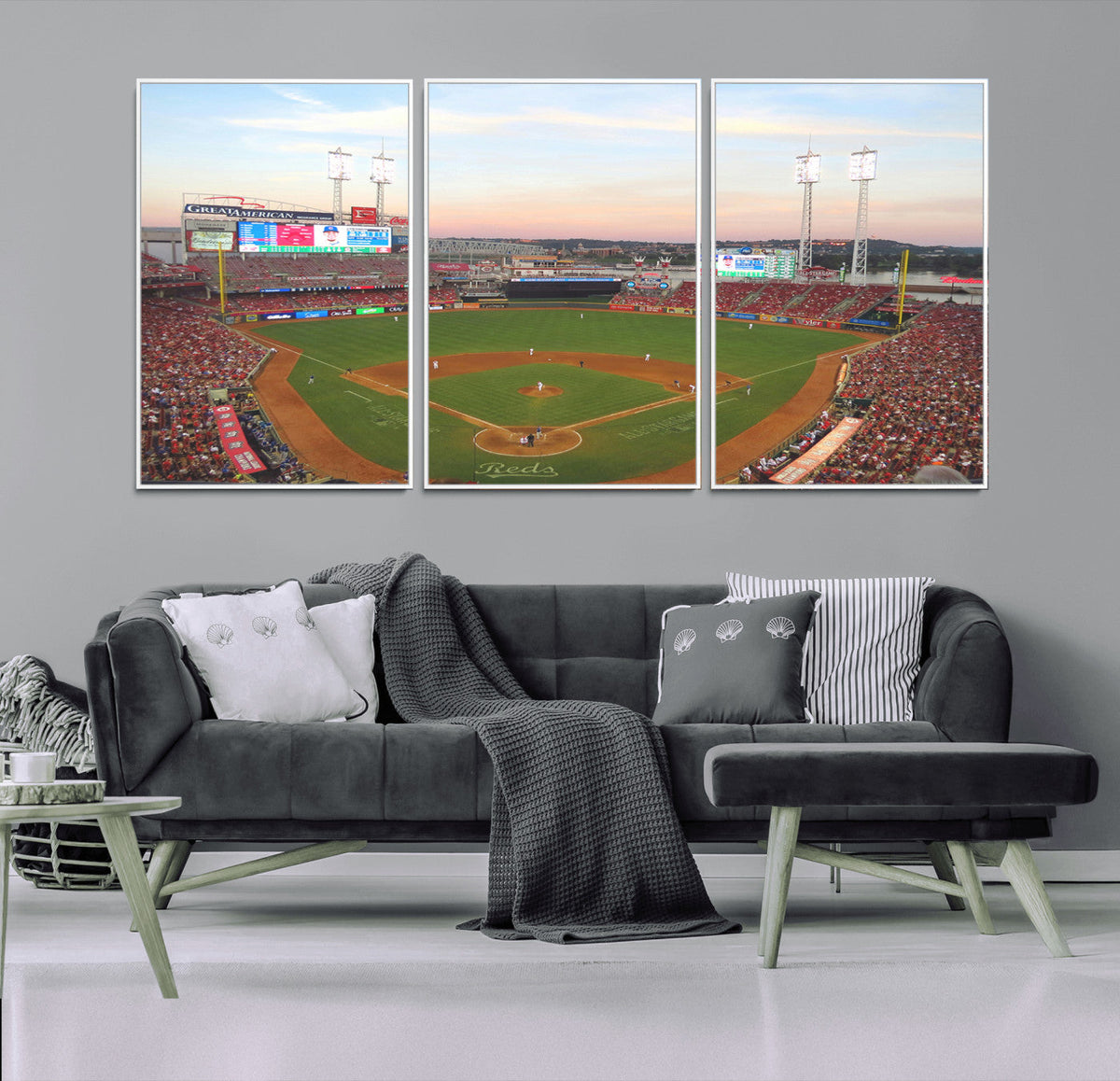 Cincinnati Reds Baseball Print Canvas- Cincinnati