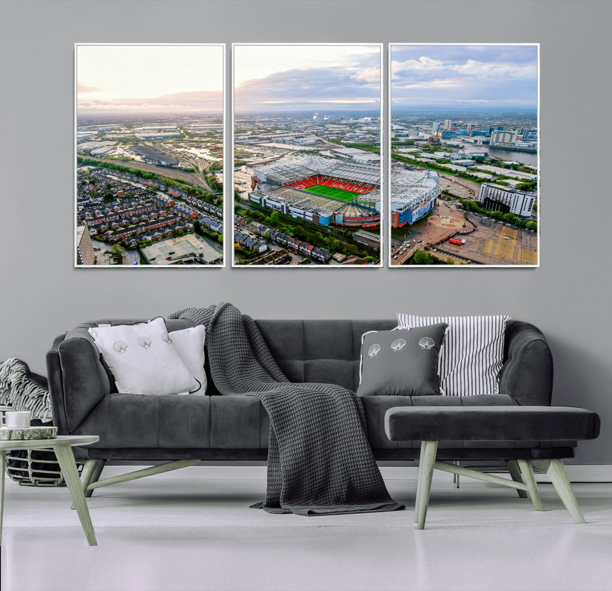 Old Trafford Manchester United Stadium Wall Art Canvas Print