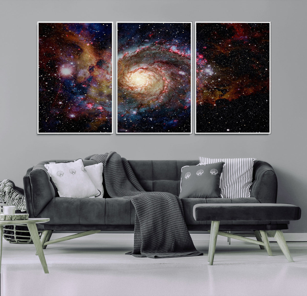 Nebula and Galaxies in Space Wall Art Canvas Print, Spiral