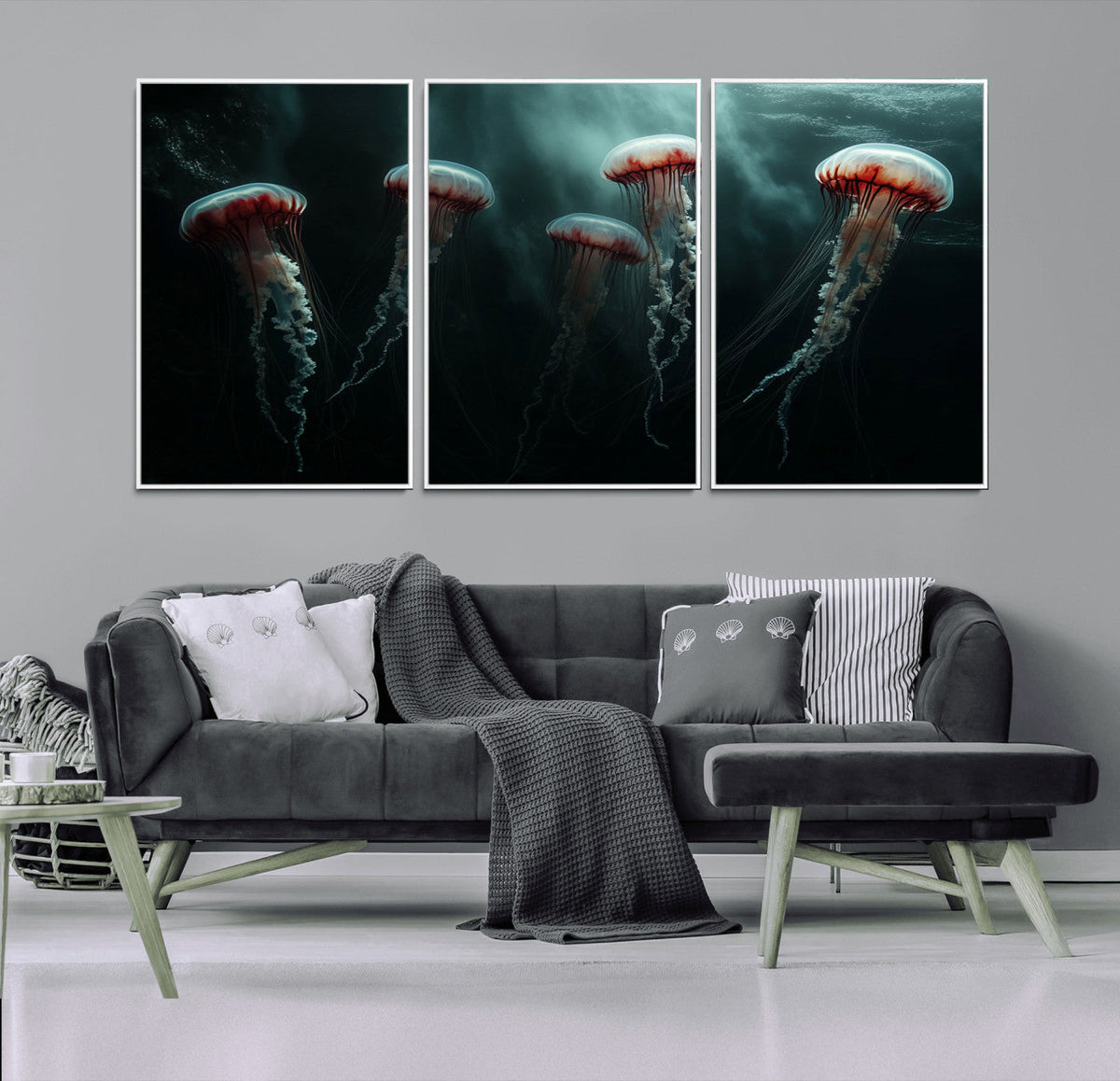 Abstract Jellyfish Wall Art Canvas Print