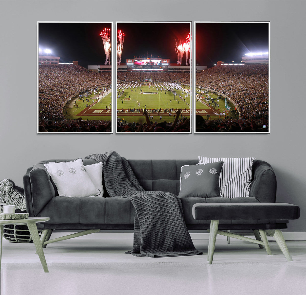 Framed Florida State Seminoles Football Team Print -