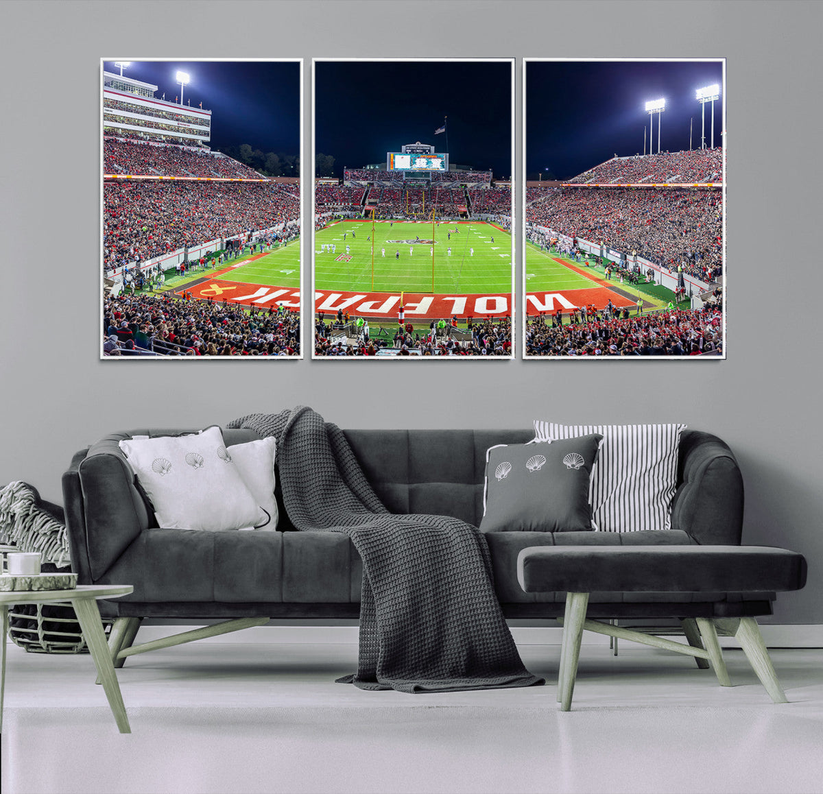 Wolfpack Football Team Print - Raleigh Carter-Finley Stadium
