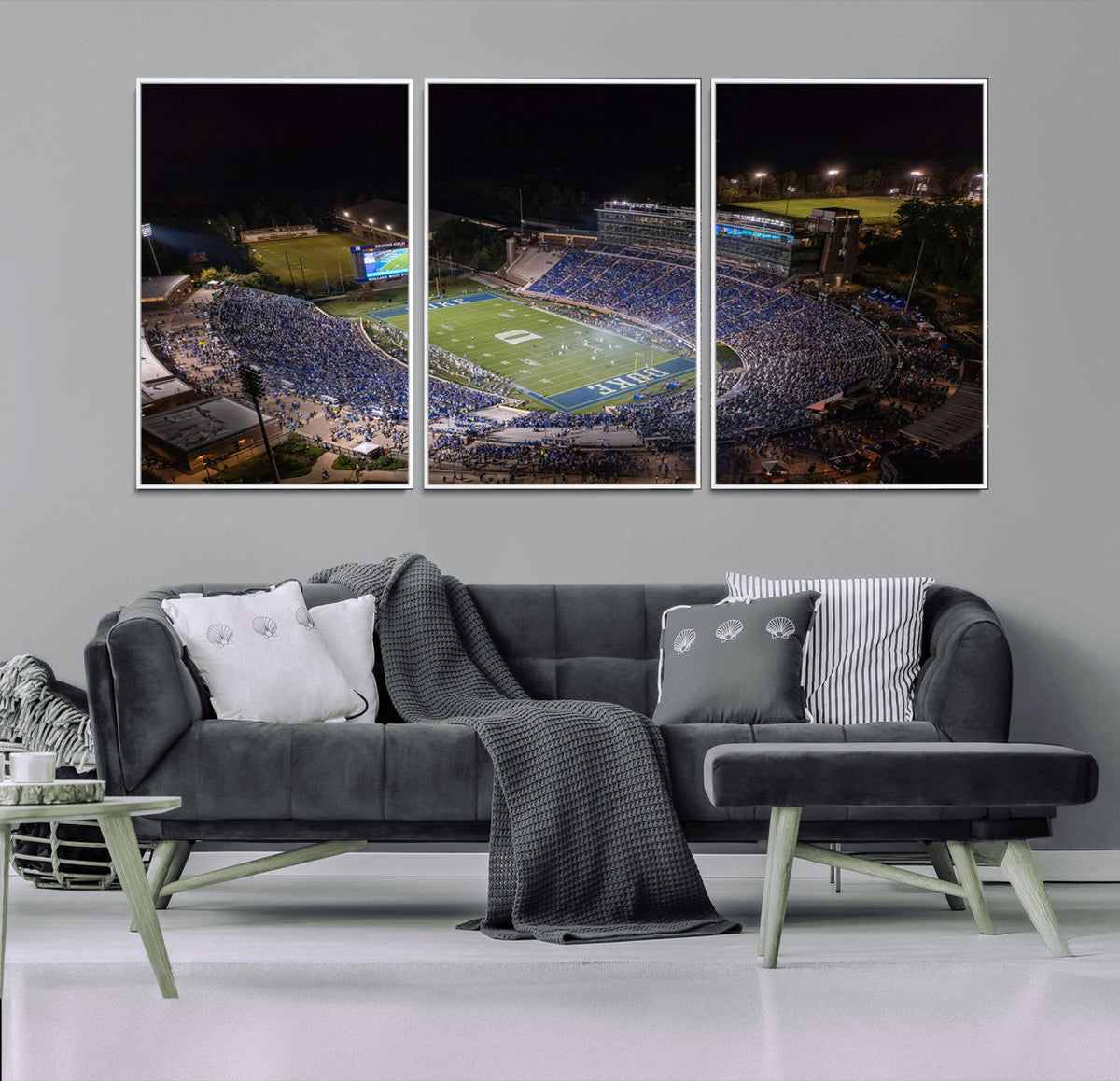 Duke University Blue Devils Football Print Canvas - Durham