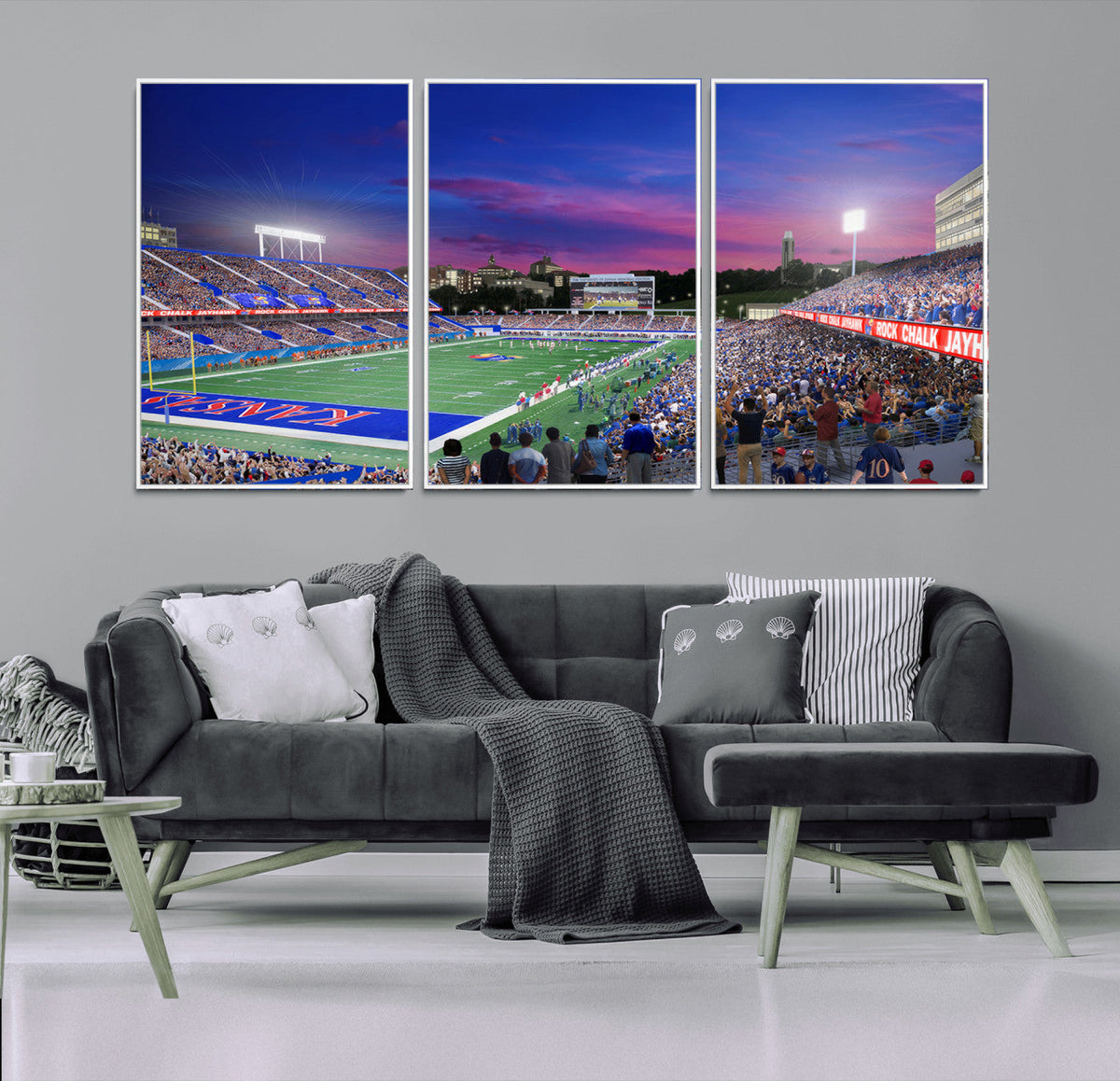 University of Kansas Jayhawks Football Team Print Canvas-