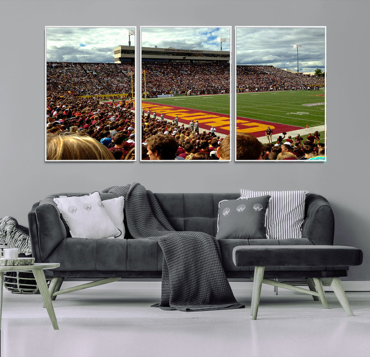 Central Michigan University Chippewas Football Team Print -