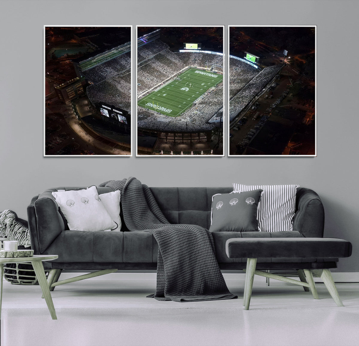 Michigan State Spartans Football Team Print - East Lansing
