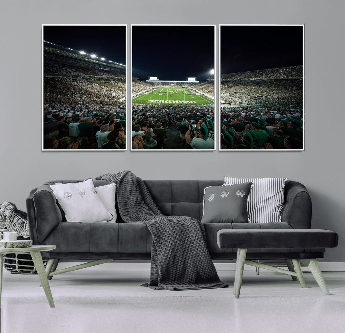 Framed Michigan State Spartans Football Team Print - East