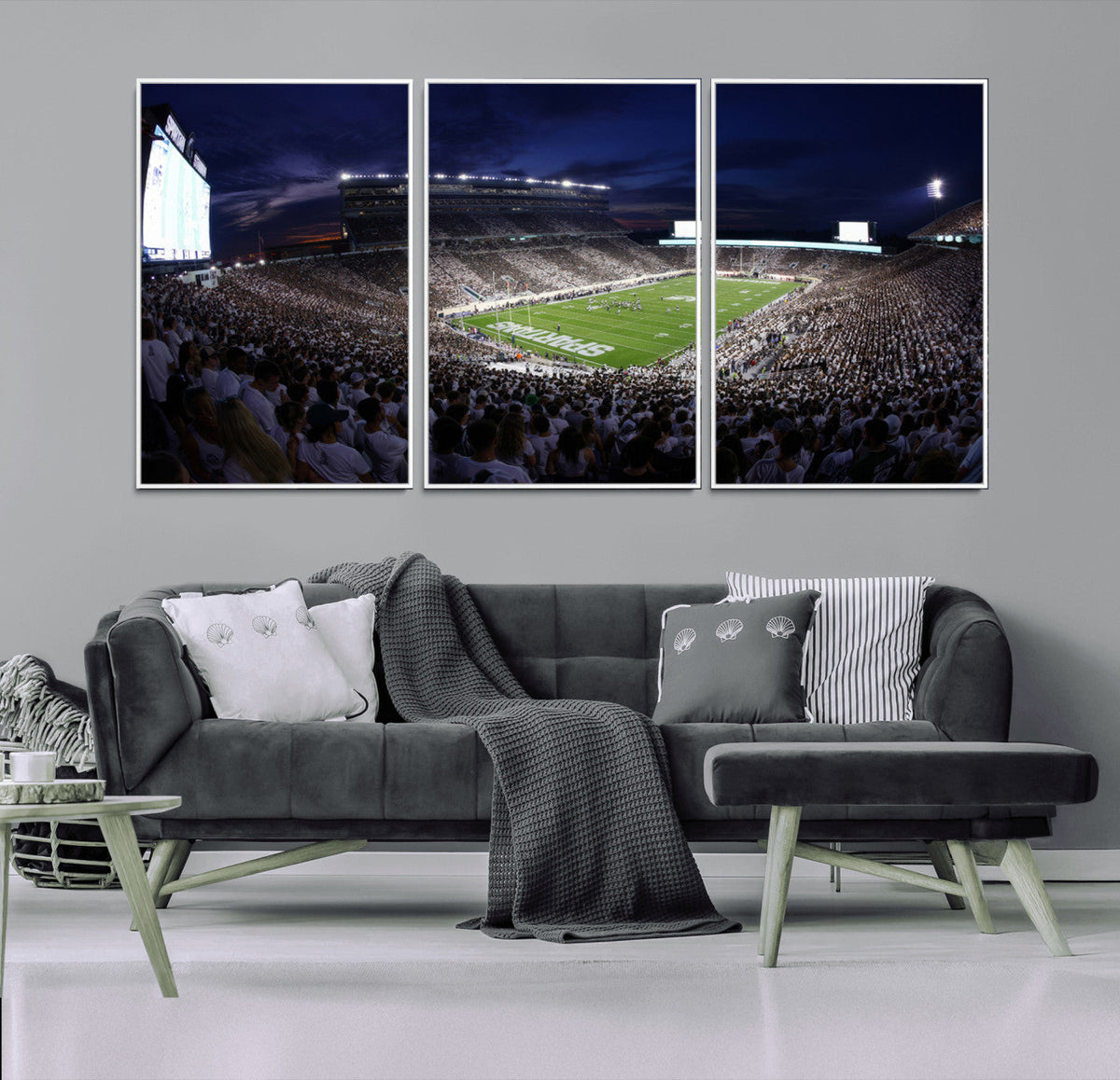 Michigan State Spartans Canvas, Framed Football Team Print -