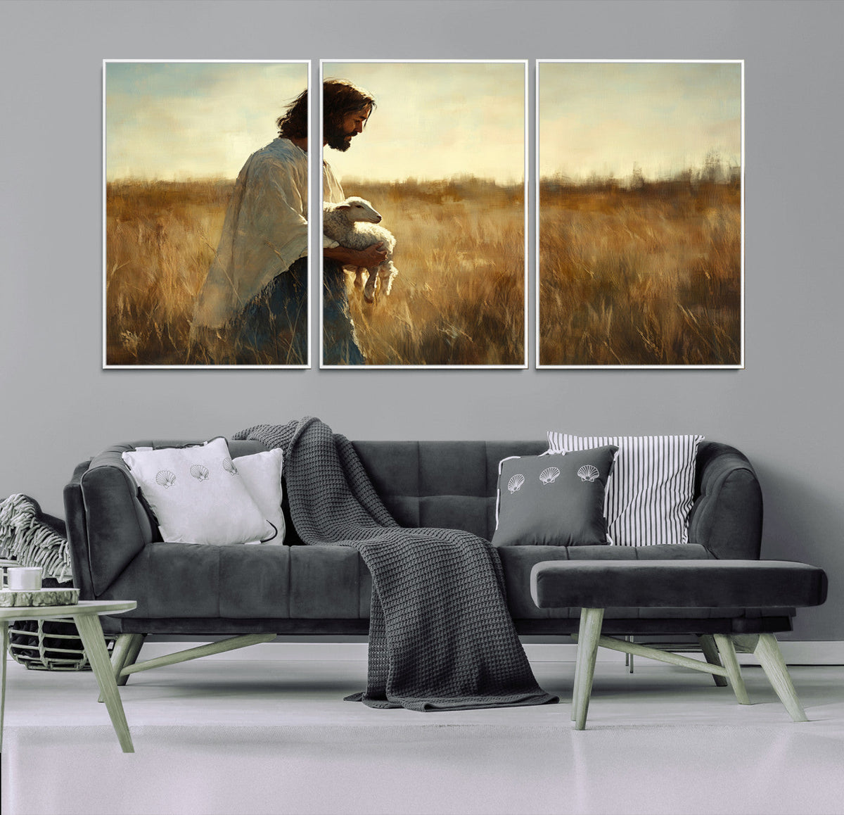 Jesus the Good Shepherd Wall Art Canvas Print -