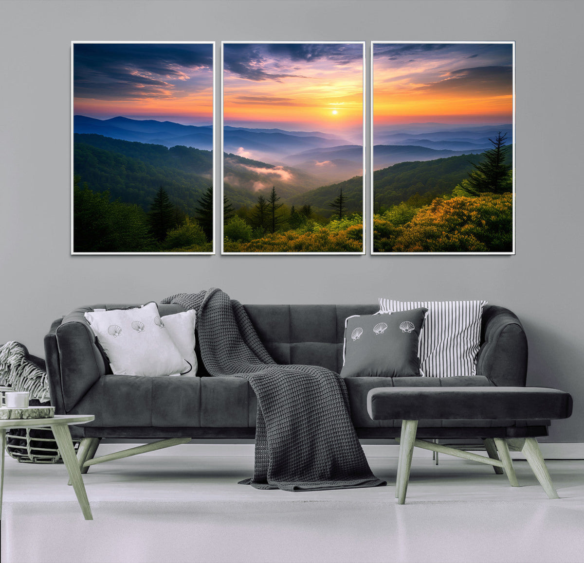 Majestic Mountain Sunrise Print | Landscape Wall Art |