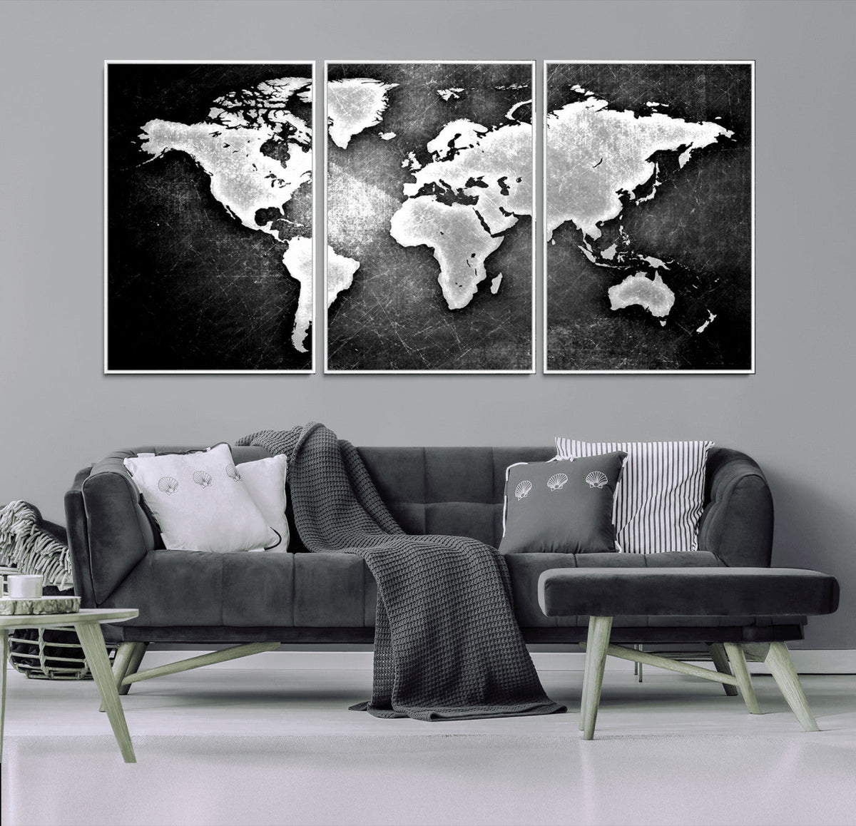 World Map Wall Art Canvas Print – Framed Wall Art for
