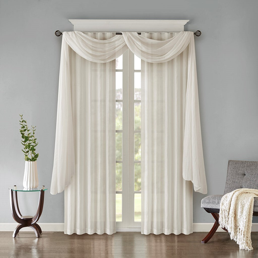 Solid Crushed Curtain Panel Pair(2 Pcs Window Panels)