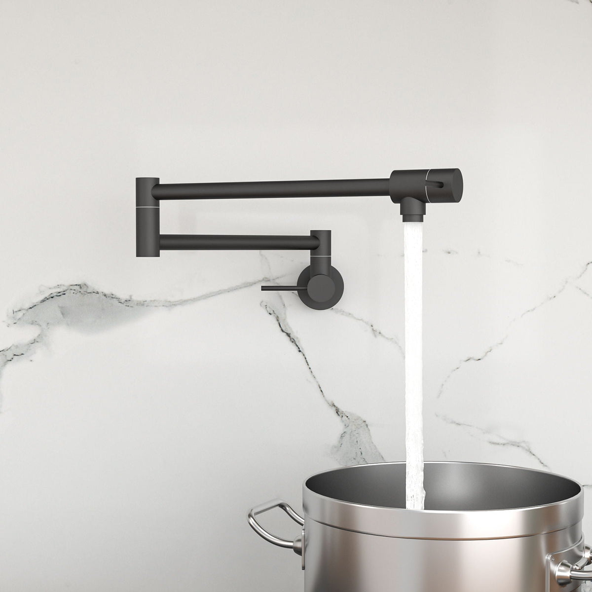 Modern Design Pot Filler Faucet Wall Mount Kitchen Sink, Folding Stretchable