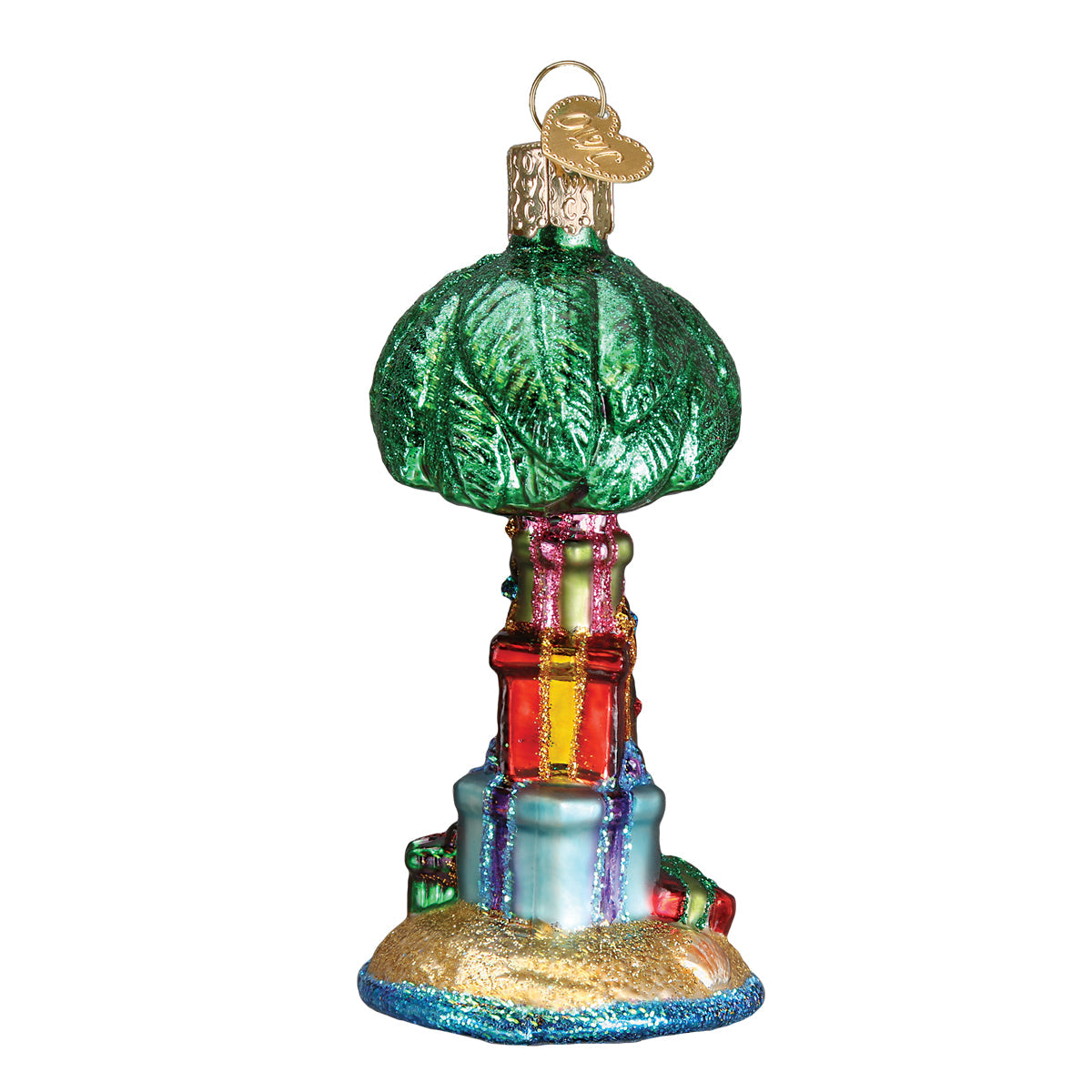 Christmas Palm Tree 4 x 2.25 x 2 Feet by Old World Christmas