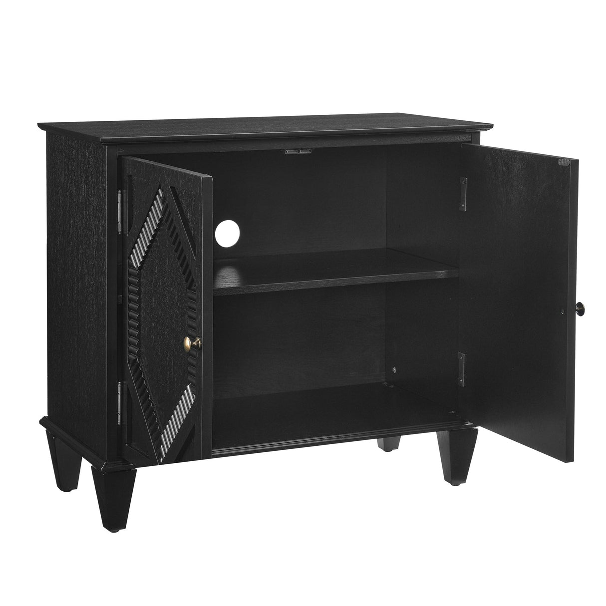 33.6' Retro Wooden Sideboard Buffet Cabinet with Storage