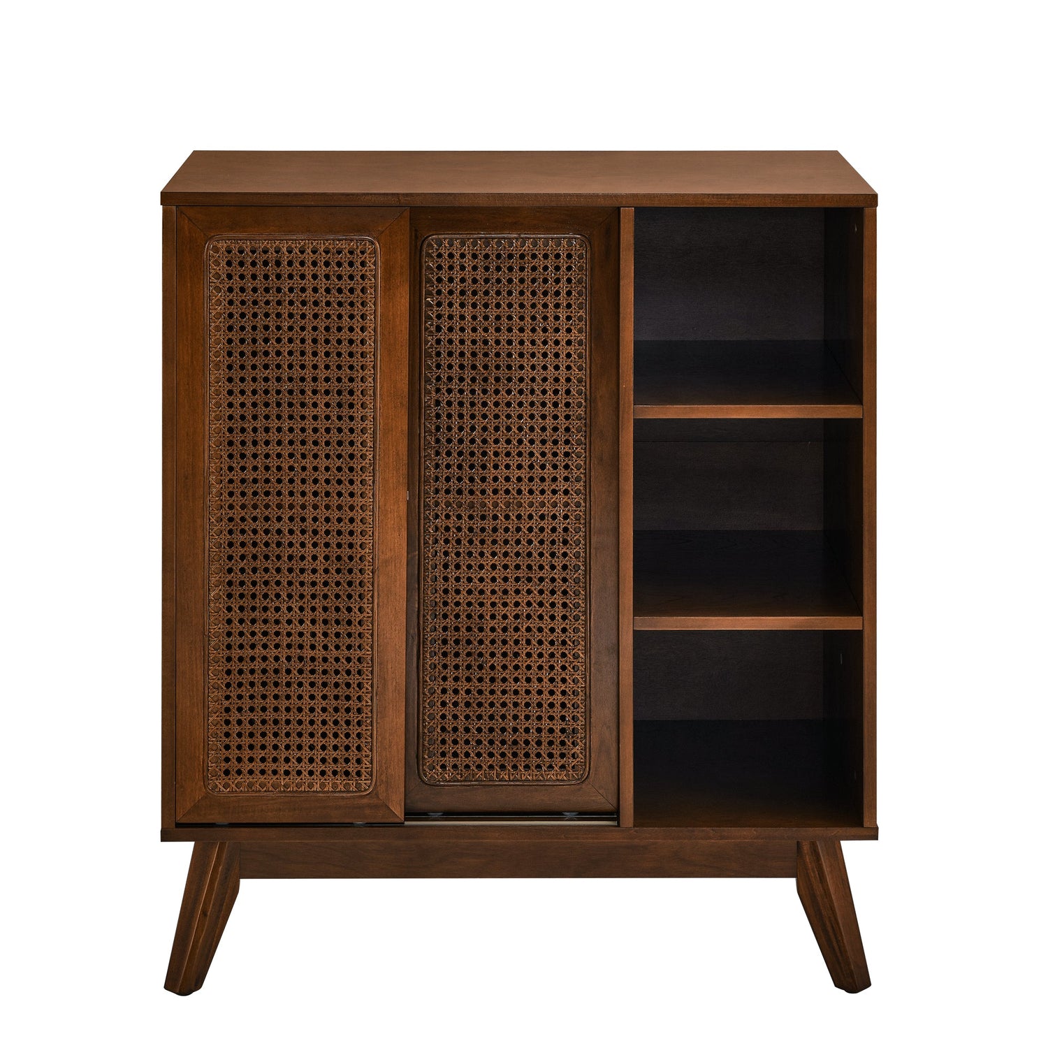 Mid Century Modern Rattan Sideboard Cabinet