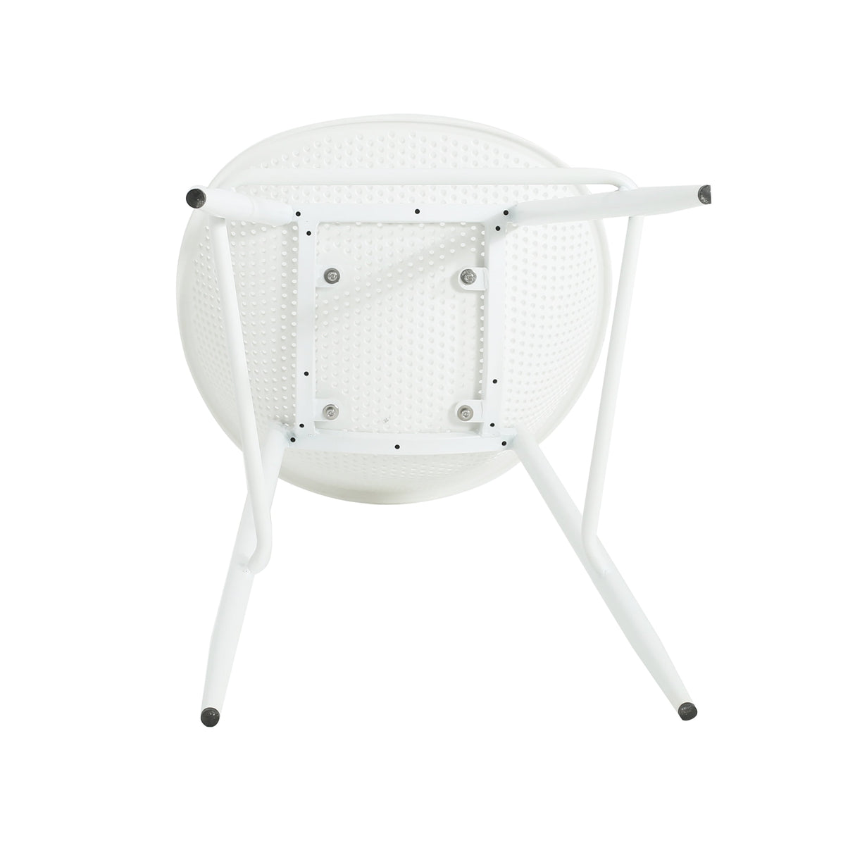 Modern Gable Outdoor Barstool Set of 2 in White