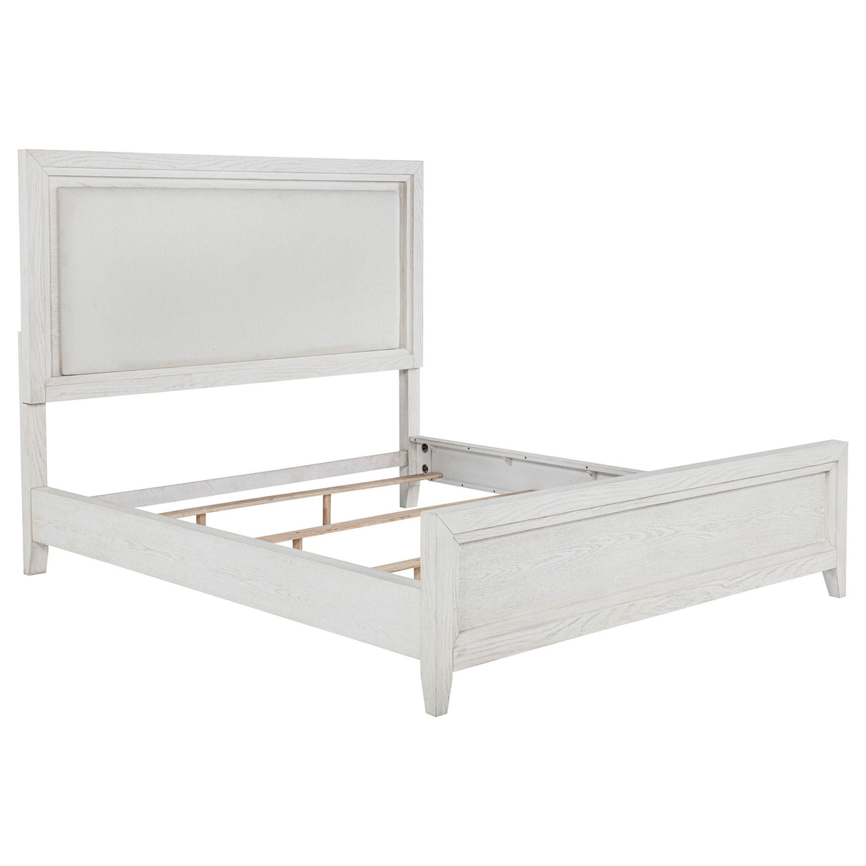 Marielle 4-piece Eastern King Bedroom Set Distressed White