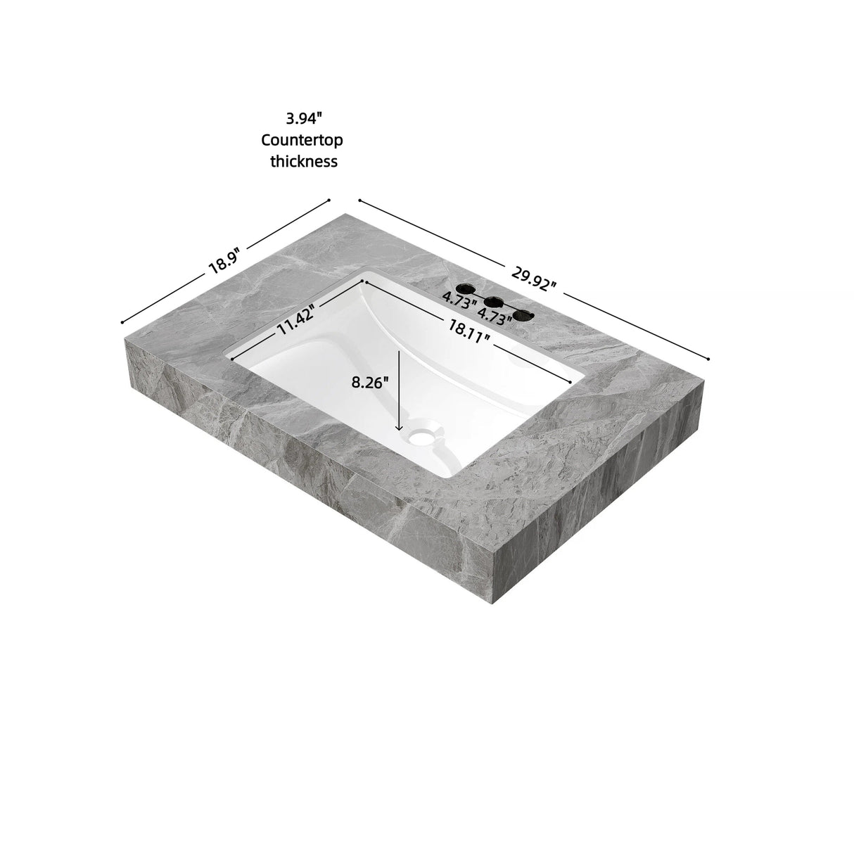 30" Muri Bathroom Sink