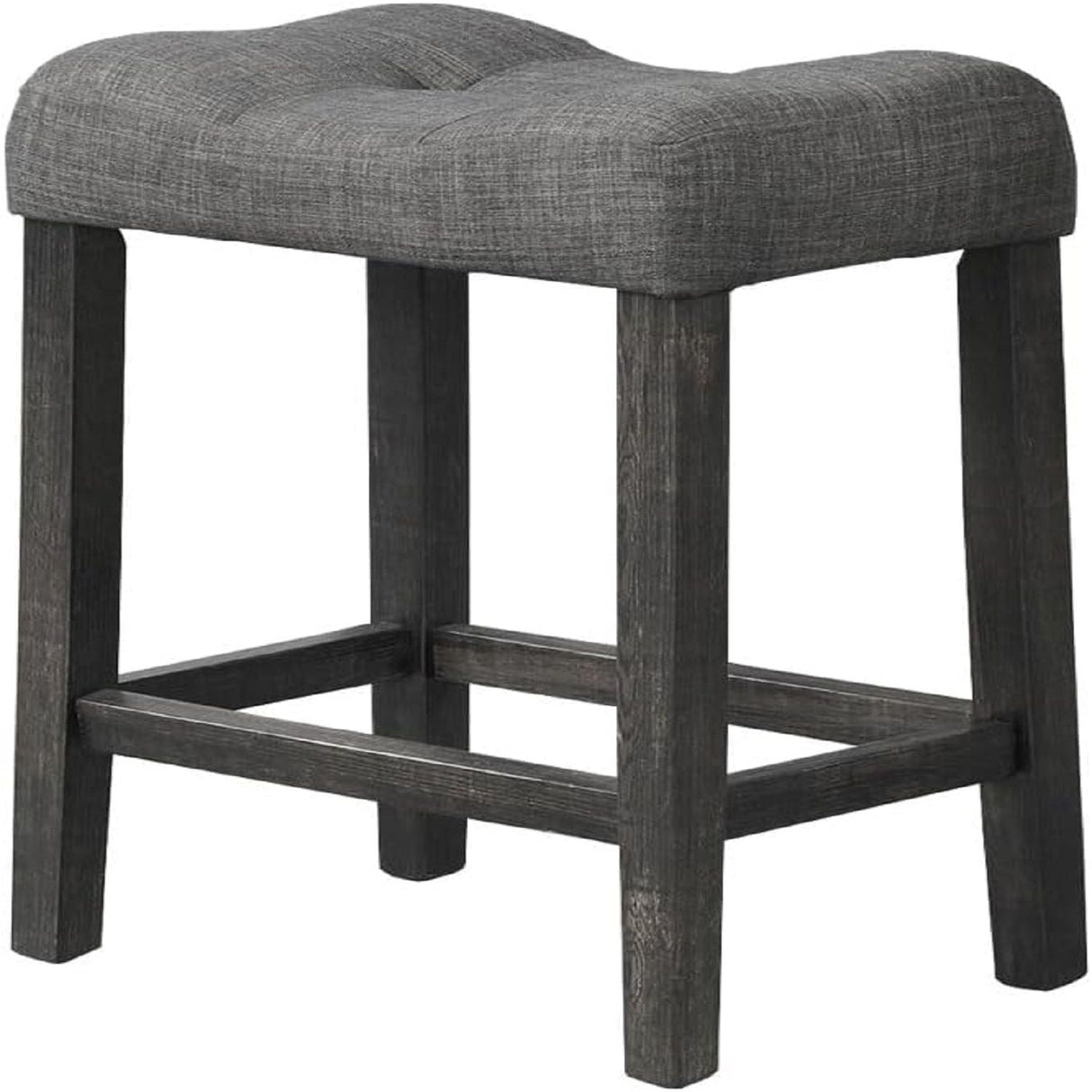 Transitional Counter Dining Set With 4 Tufted Stools